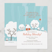 Winterlandschapsuitnodiging Kaart (Voorkant / Achterkant)