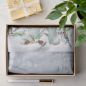 Winterlandschapsvogels Waterverf Boeken Tissuepapier (Geschenk)