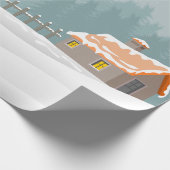 Winterlandschapswerkpapier Cadeaupapier (Hoek)