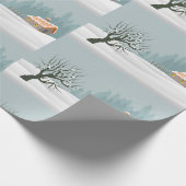 Winterlandschapswerkpapier Cadeaupapier (Hoek)