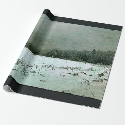 Winterlandschapswerkpapier Cadeaupapier (Uitgerold)