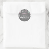 Winterlangland Snowflakes Envelope roze Ronde Sticker (Tas)