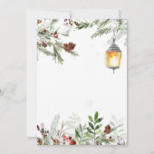 Winterlantaarn Kerstfeest Save the Date Kaart (Achterkant)