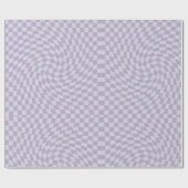 Winterlavender Warped Checkered Cadeaupapier (Vlak)