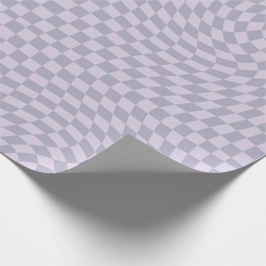 Winterlavender Warped Checkered Cadeaupapier (Hoek)