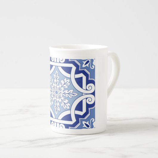 Winterleaf Scroll Porselein Kop (Voorkant rechts)