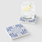 Winterleaf Scroll Stenen Onderzetter (Zijkant)