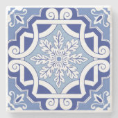 Winterleaf Scroll Stenen Onderzetter (Voorkant)