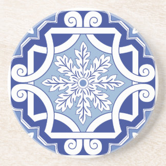 Winterleaf Scroll Zandsteen Onderzetter