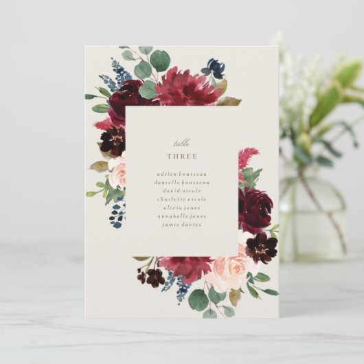 Winterlegantietabel Aantal Zitkaarten Menu (Staand voorkant)