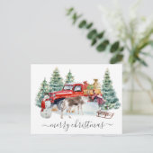  winterlek voor rendiermeisje briefkaart (Staand voorkant)