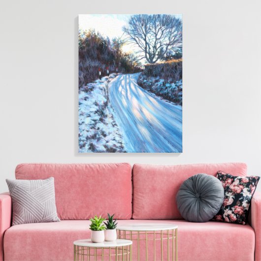 Winterlicht Canvas Afdruk (Insitu (Woonkamer))