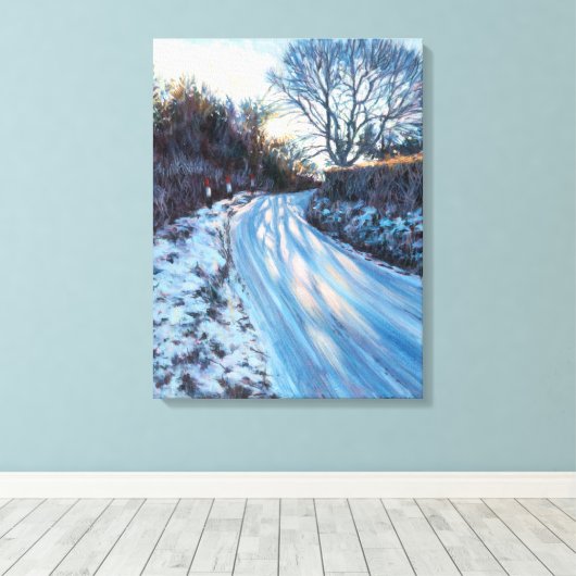 Winterlicht Canvas Afdruk (Insitu (Houten vloer))
