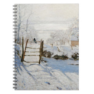 Winterlicht Notitieboek met besneeuwd hek