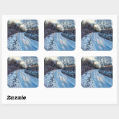Winterlicht Vierkante Sticker (Vel)