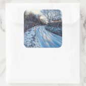 Winterlicht Vierkante Sticker (Tas)