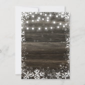 Winterlichten en sneeuwvlokken Rustic Birthday Par Kaart (Achterkant)
