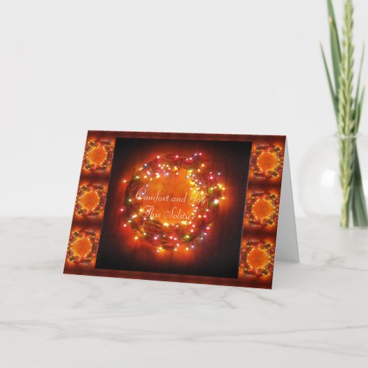 Winterlichten met zonnebrand kaart (Voorkant)