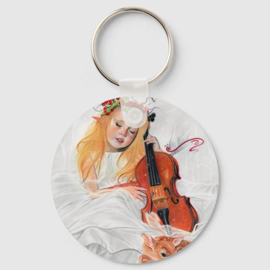 Winterlied elfen prinsessen sleutelhanger (Voorkant)