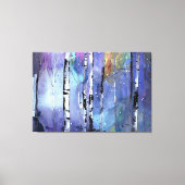 Winterlied in de Birch Bossen Canvas Afdruk (Voorkant)