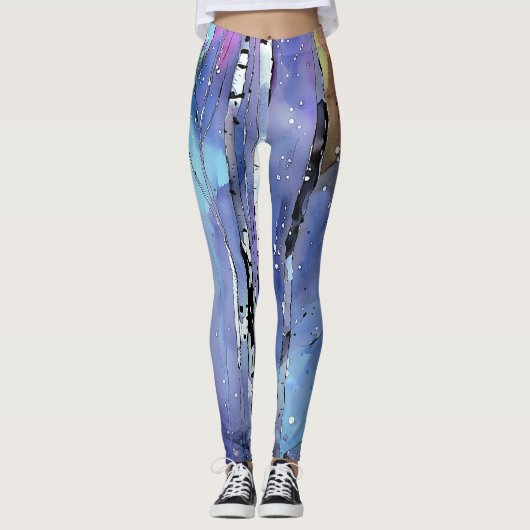 Winterlied in de Birch Bossen Leggings (Voorkant)