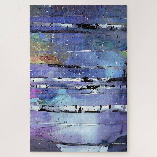 Winterlied in de Birch Bossen Legpuzzel (Verticaal)