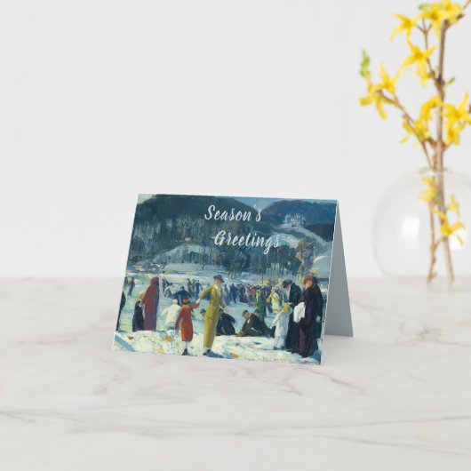 Winterliefde - George Wesley Bellows Kaart (Gele Bloem)