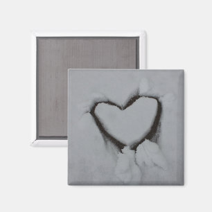 Winterliefde - Hart in de sneeuw Magneet
