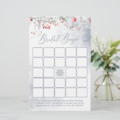 Winterliefde in vrijgezellenfeest bingospel (Staand voorkant)