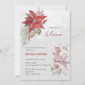 Winterliefde is in bloei Vrijgezellenfeest Poinset Kaart (Voorkant)