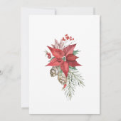 Winterliefde is in bloei Vrijgezellenfeest Poinset Kaart (Achterkant)