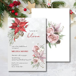 Winterliefde is in bloei Vrijgezellenfeest Poinset Kaart