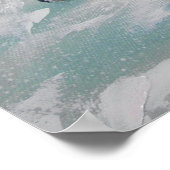 Winterliefhebbers sneeuw Londen Thames Big Ben sch Poster (Hoek)