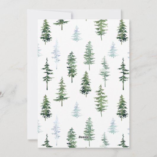 Winterlijnen | Uitnodiging kerstfeestdag (Achterkant)