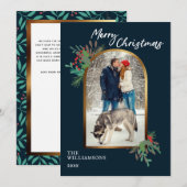 Winterloof Custom Foto Prettig Kerstfeest  Feestdagenkaart (Voorkant / Achterkant)