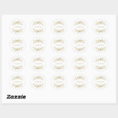 Winterloof Goud Ronde Sticker (Vel)