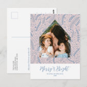 Winterloof | Kerstfoto Merry & Bright Briefkaart (Voorkant / Achterkant)