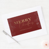 Winterloof Merry Christmas nepfolie Rechthoekige Sticker (Envelop)
