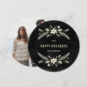 Winterloof rond | Vakantiefotokaart Feestdagenkaart (Voorkant / Achterkant)