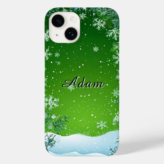Winterloof rondom de scène Case-Mate iPhone case (Achterkant)