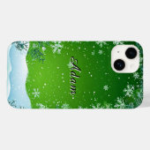 Winterloof rondom de scène Case-Mate iPhone case (Achterkant (horizontaal))