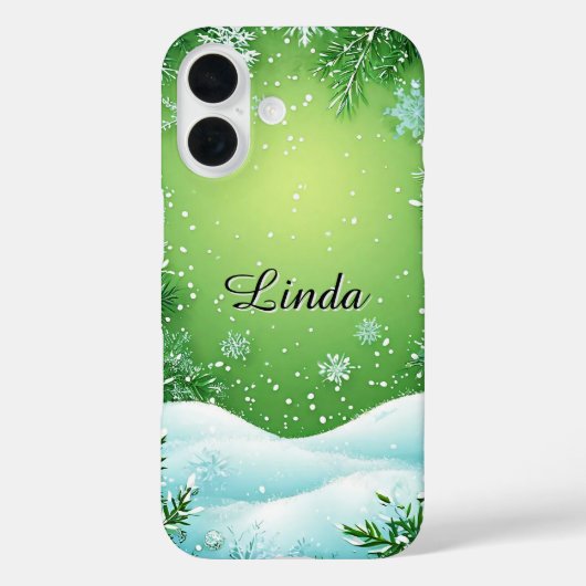 Winterloof rondom de scène Case-Mate iPhone case (Achterkant)