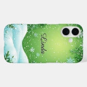 Winterloof rondom de scène Case-Mate iPhone case (Achterkant (horizontaal))