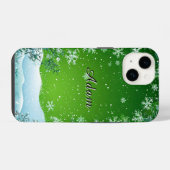 Winterloof rondom de scène iPhone hoesje (Achterkant horizontaal)