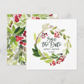 Winterloof save the date kaart (Voorkant / Achterkant)