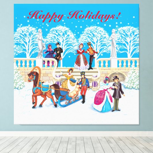 Winterloop Canvas Afdruk (Insitu (Houten vloer))