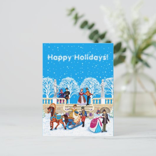 Winterloop Feestdagenkaart (Staand voorkant)