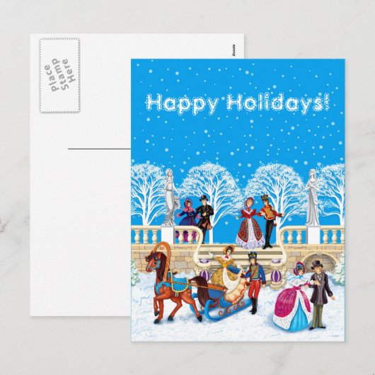 Winterloop Feestdagenkaart (Voorkant / Achterkant)