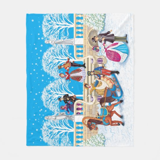 Winterloop Fleece Deken (Voorkant)