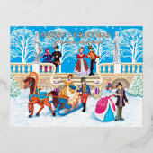 Winterloop Folie Feestdagen Briefkaart (Voorkant)